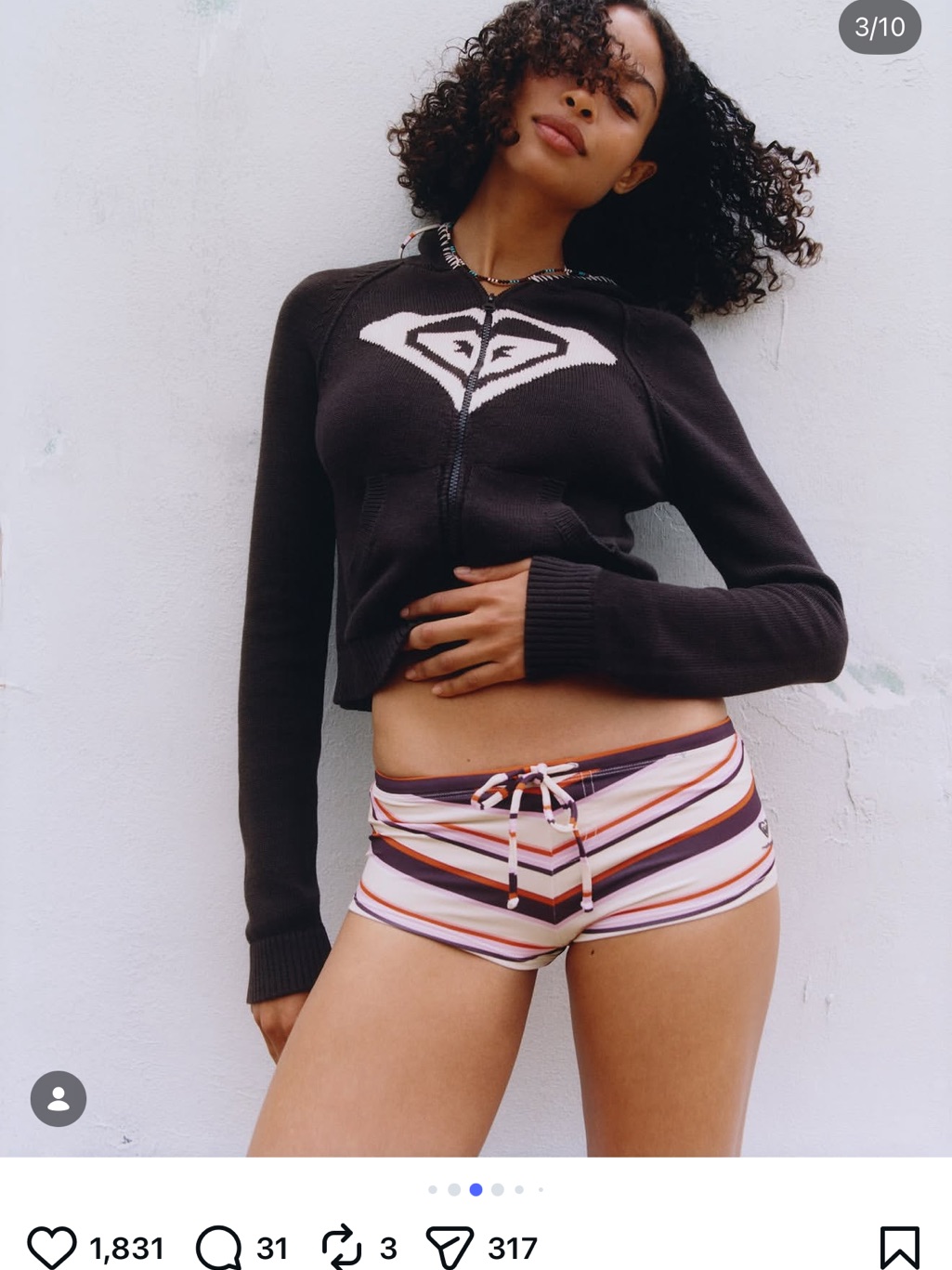 Madhappy Roxy Striped Swim Shorts — image 4 of 7
